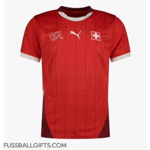 Schweiz Fußballbekleidung Heimtrikot EM 2024 Kurzarm